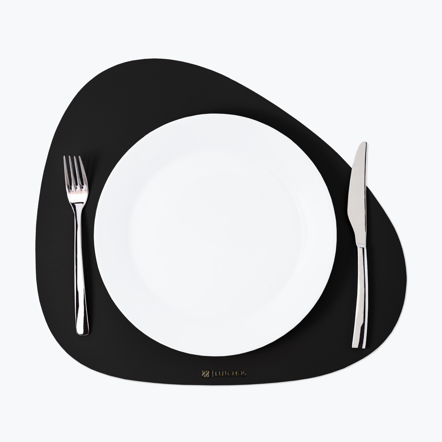 Placemat Set Zwart Ovaal