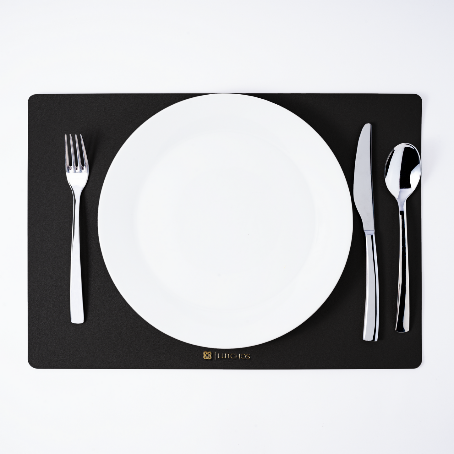 Placemat Set Zwart Rechthoek