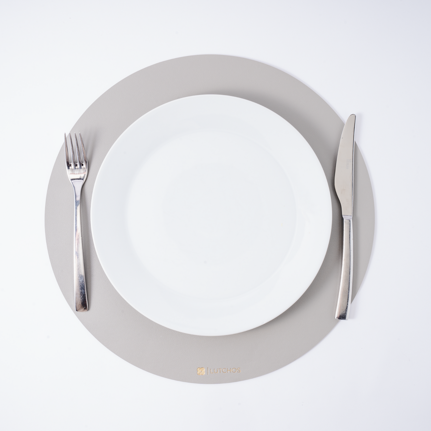 Placemat Set Grijs Rond